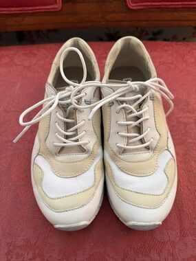 Camper Women's Lace-Up Sneakers in White and Cream